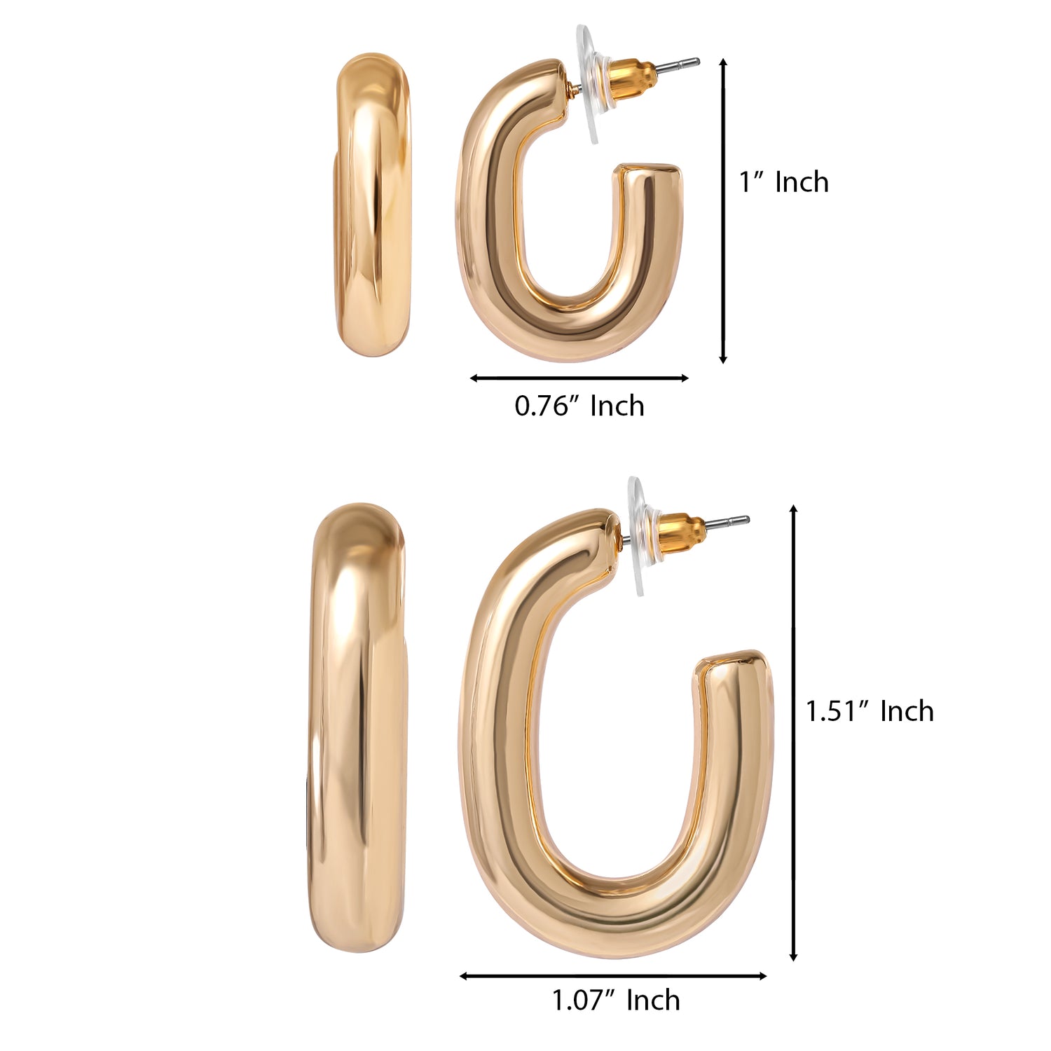 Jessica Simpson Gold-Tone Hoop Earring Set