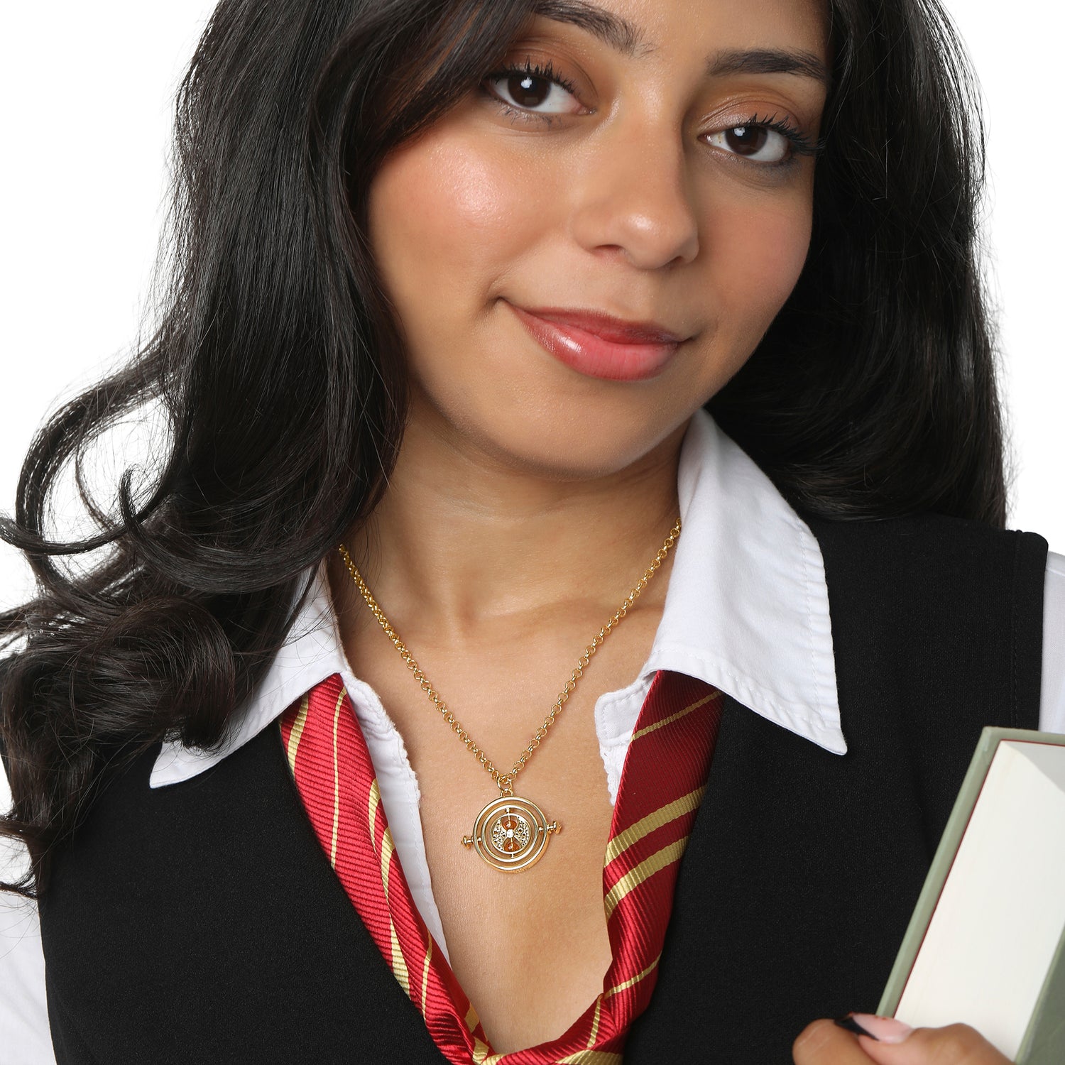 Harry Potter Time Turner Necklace for Women, 18k Gold Flash Plated