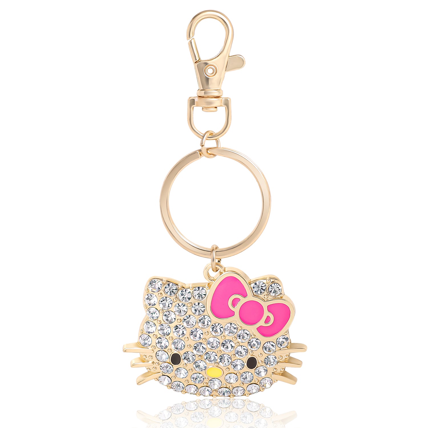 Hello Kitty Pave Crystal Bling Embellished Travel Keychain