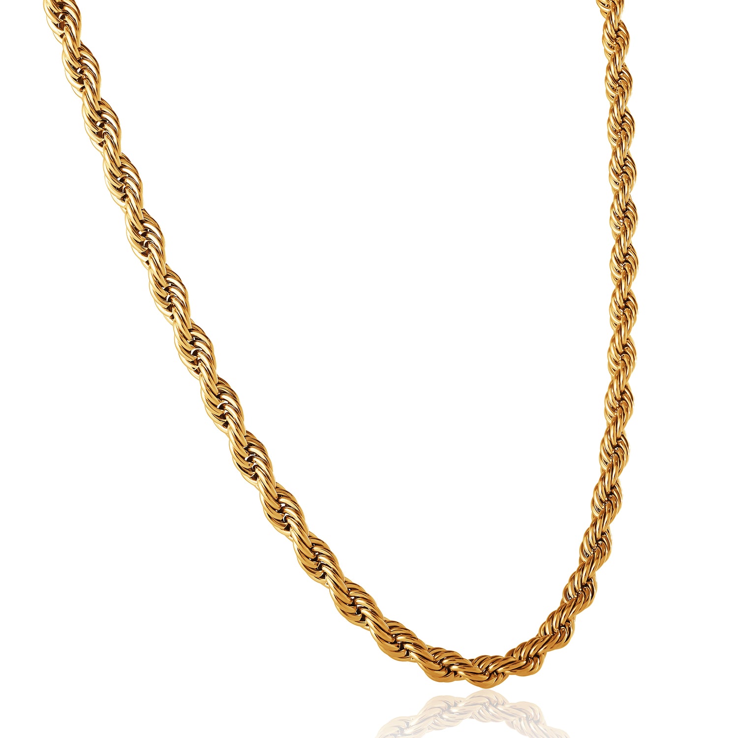 Lucky Brand Mens Gold-Tone Rope Chain Necklace - 22'' Chain