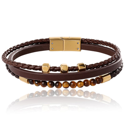 Lucky Brand Stainless Steel (316L) Triple Row Cord Bracelet