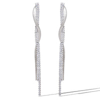Jessica Simpson Silver Linear Drop Earrings