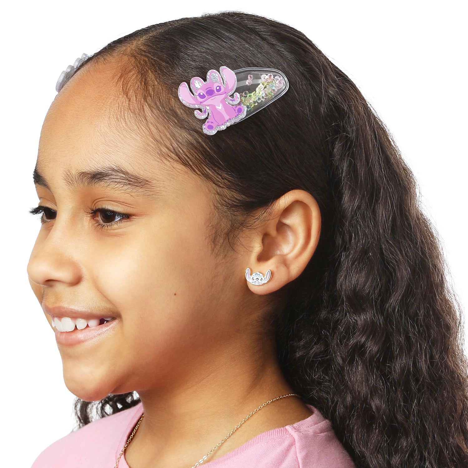 Stitch Hair Clip 6-Piece Set Official License, Snap Back Shaker Hair Clips, Lilo and Stitch Accessories, Small Disney Gifts