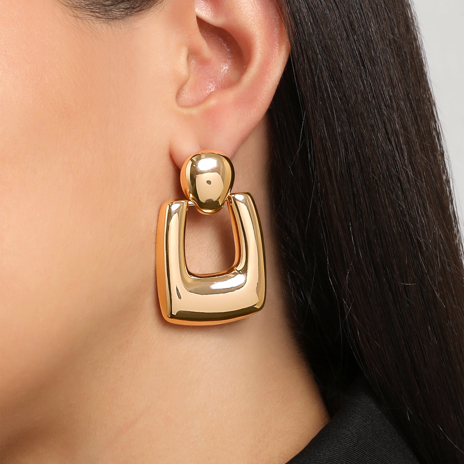 BCBG Retro Rectangle Drop Earrings