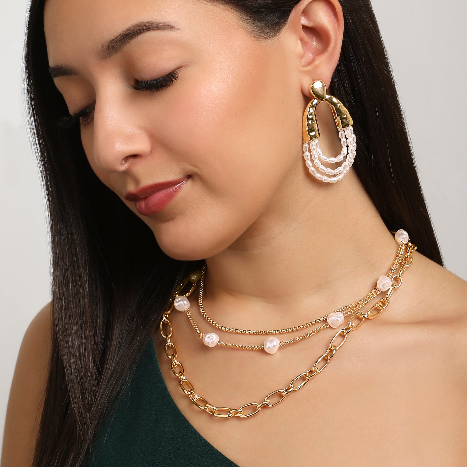 BCBG Large Pearl Drop  Earrings
