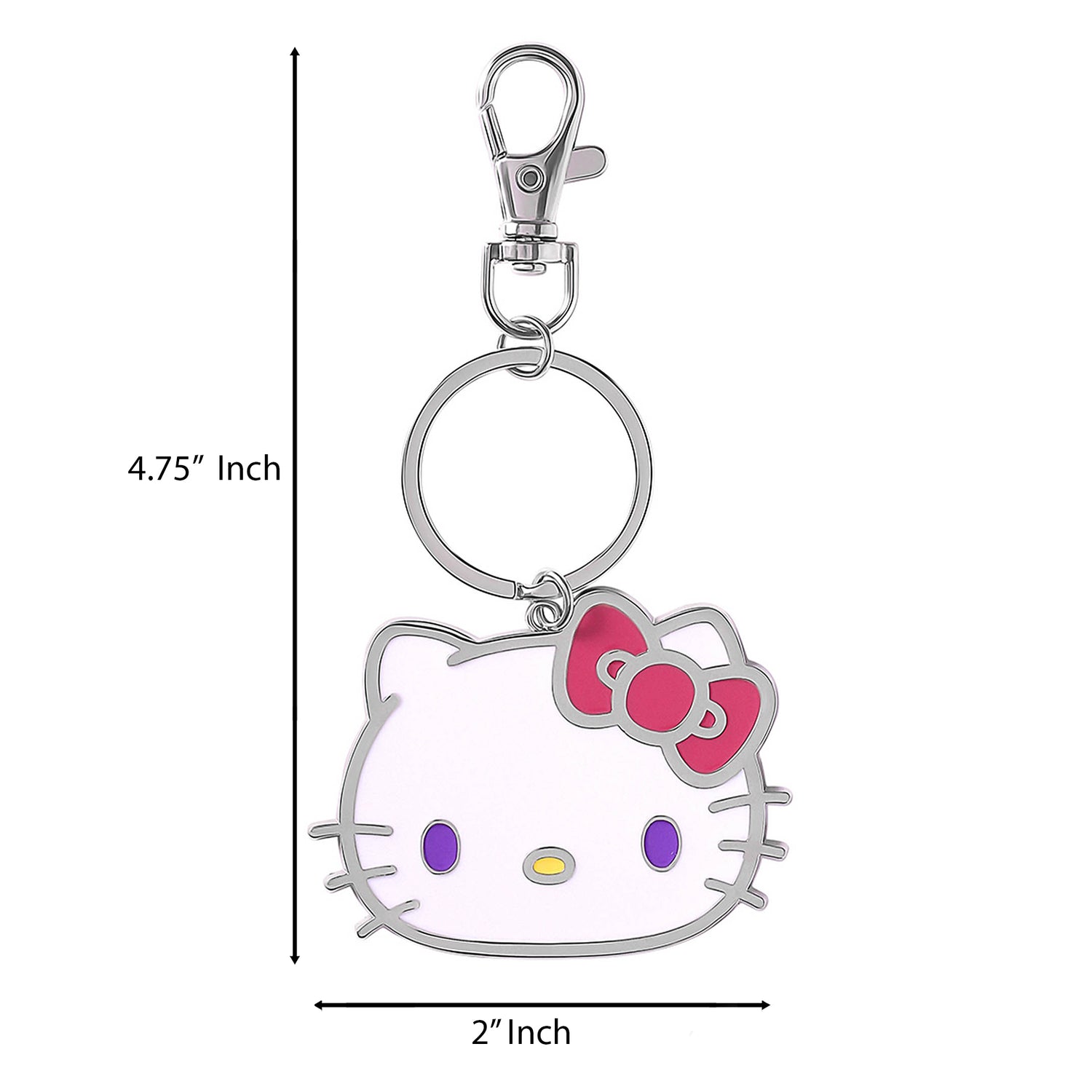 SALLY ROSE Hello Kitty Keychain Cute Official License, Enamel-Plated Fashion Sanrio Keychain with Lobster Clip Purse Charm
