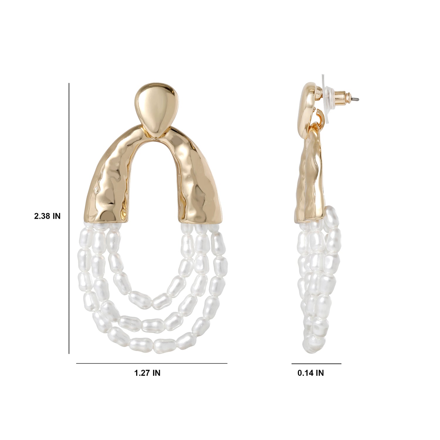BCBG Large Pearl Drop  Earrings