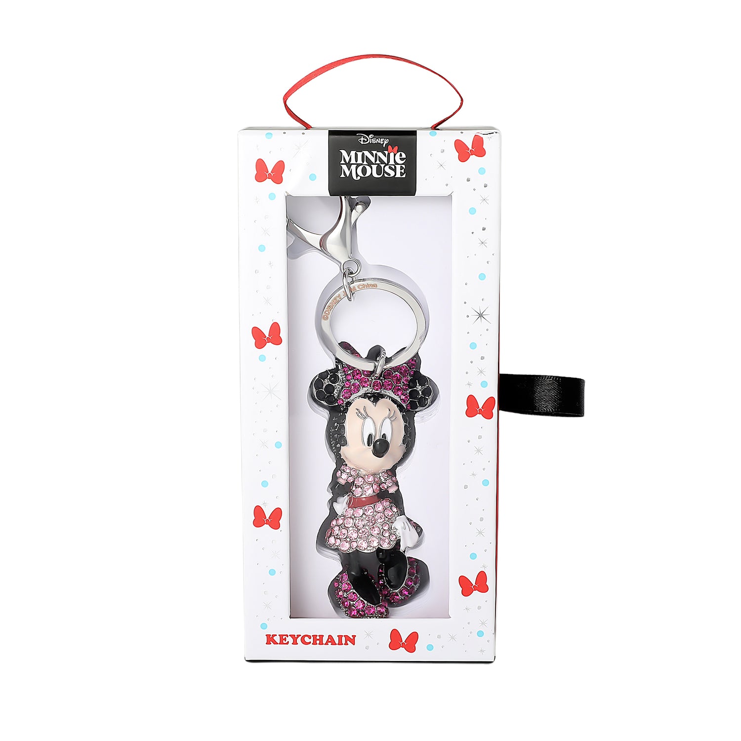 Disney Minnie Mouse Crystal Pavé Bag Charm Keychain – Officially Licensed