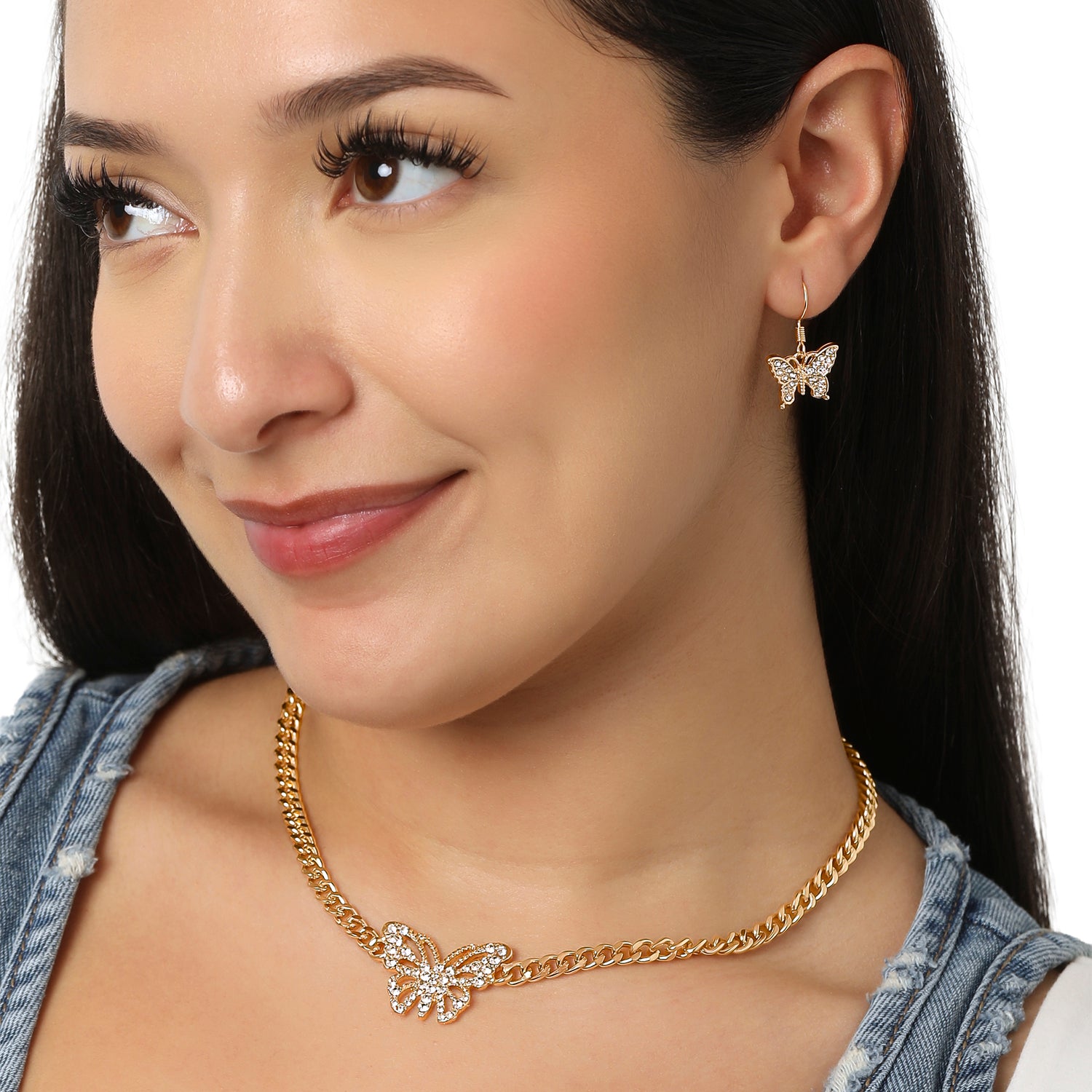 Jessica Simpson Gold-Tone Bow, Butterfly & Pearl Stud & Hoop Earring Set, 12 Pairs