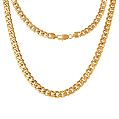 Lucky Brand Mens Gold-Tone Curb Chain Necklace - 20'' Chain