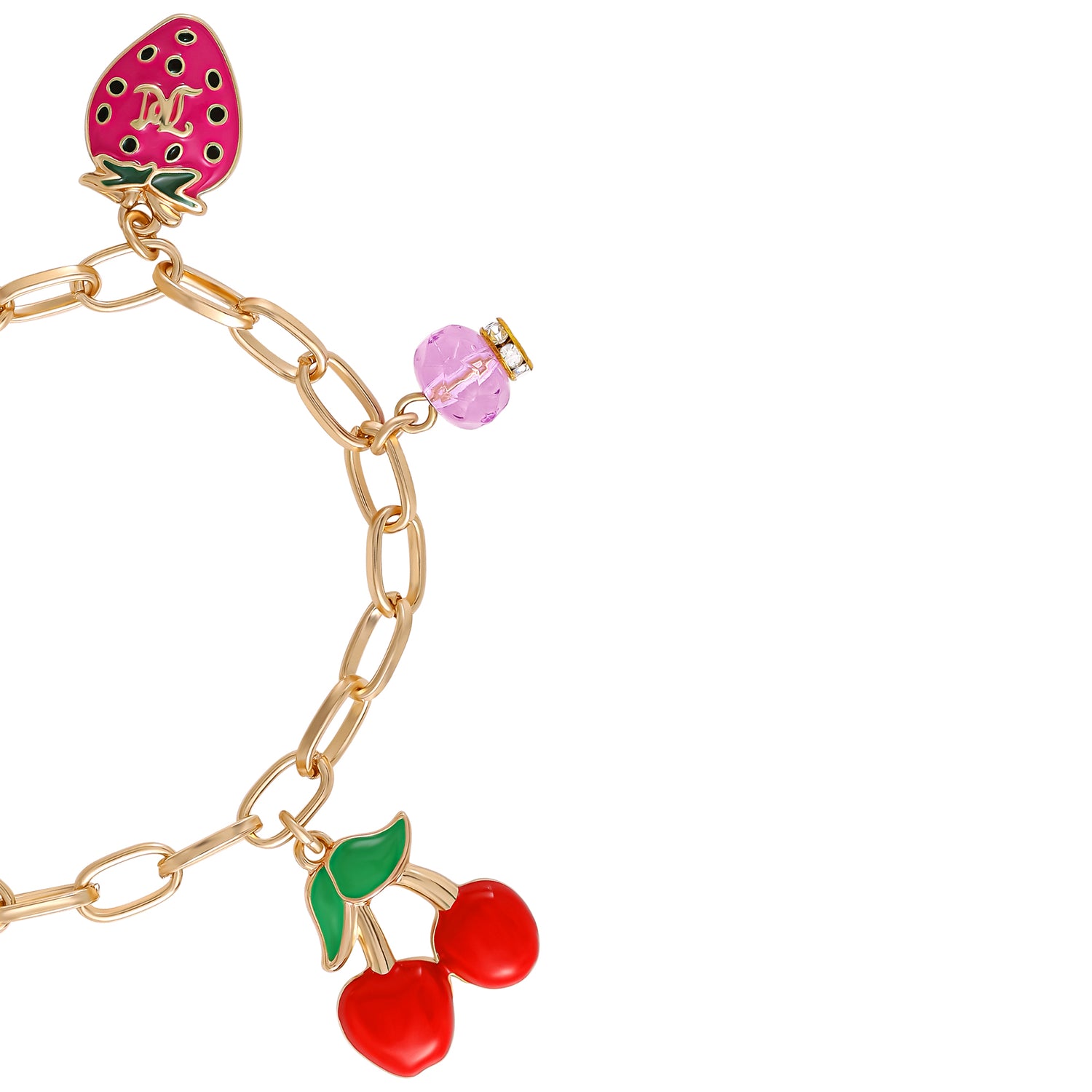 Juicy Couture Cherry & Fruit Charm Bracelet