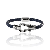 Lucky Brand Horseshoe Navy Cord Bracelet - 8.25''