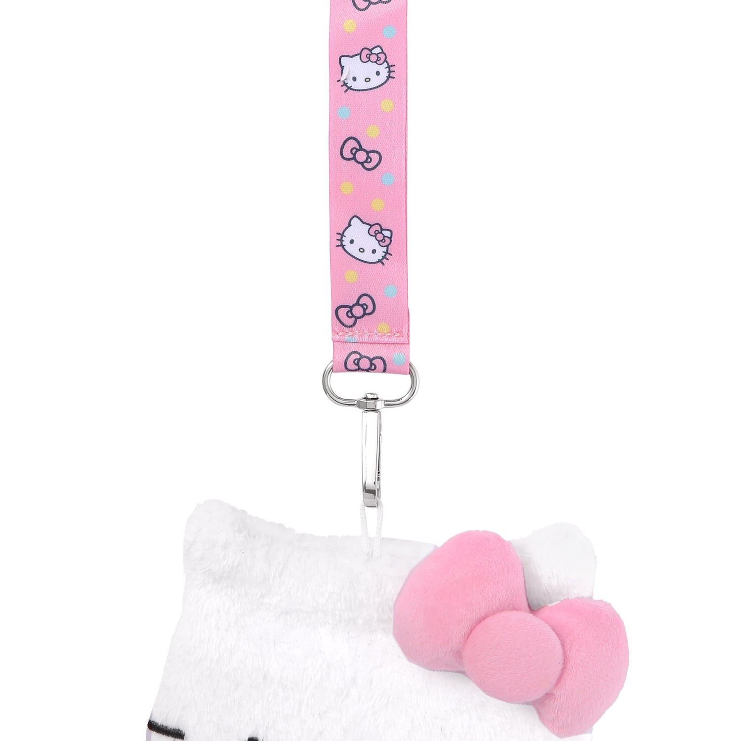 Hello Kitty Lanyard with Pouch Official License, Sanrio ID Lanyard with Zipper Pouch, Lanyard with Coin Purse Wallet