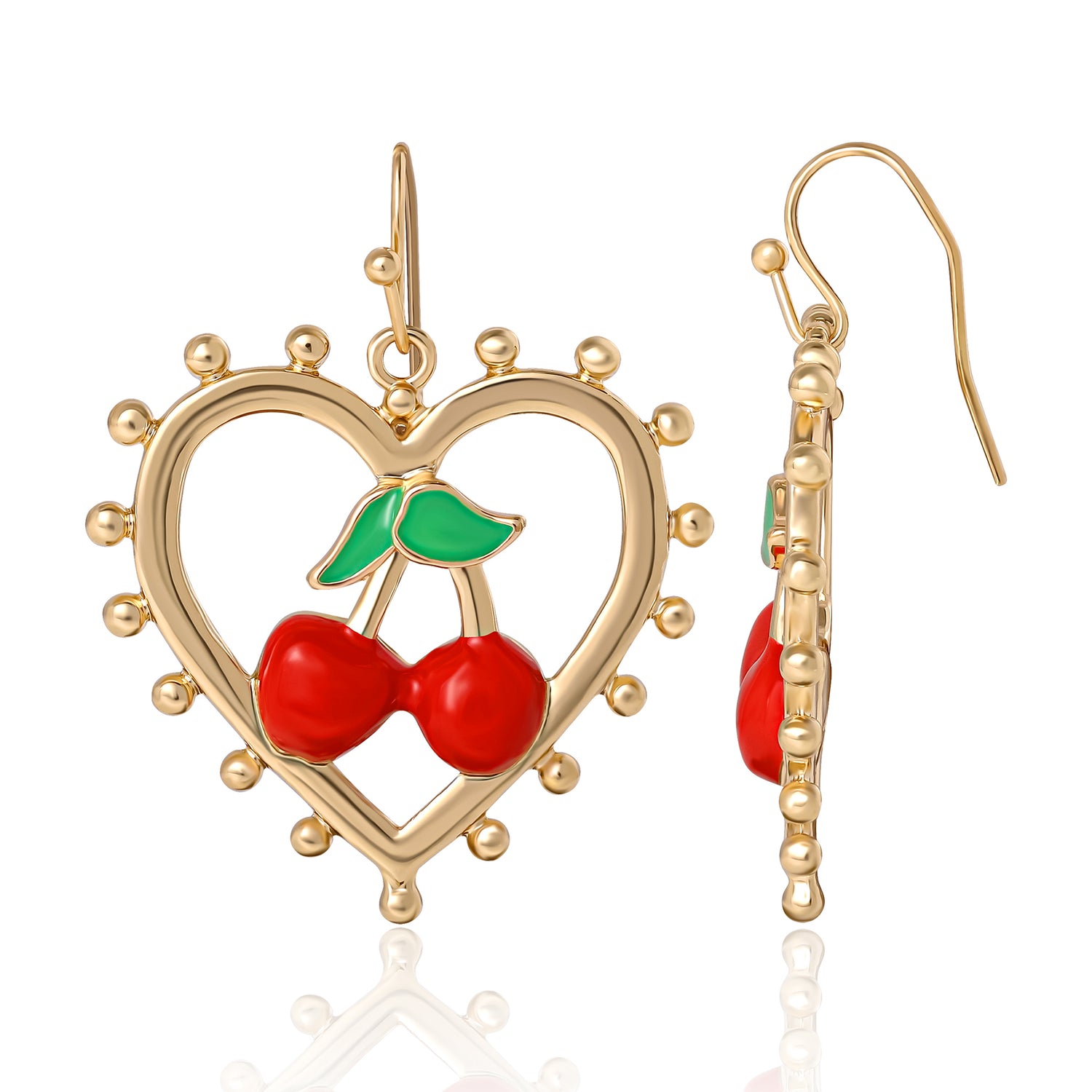 Juicy Couture Cherry Heart Drop Earrings