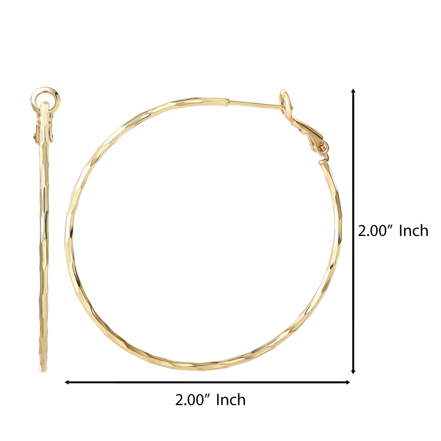 Jessica Simpson Fashion 48.2MM Omega Hoop Earrings - Gold-Tone Finish