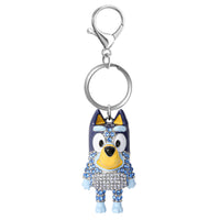 Bluey Bag Charm Pave Crystal, Official License Bluey Charm Keychain with Lobster Clip