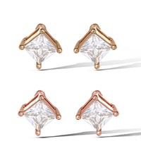 Jessica Simpson Square-Cut Crystal Stud Earrings Set