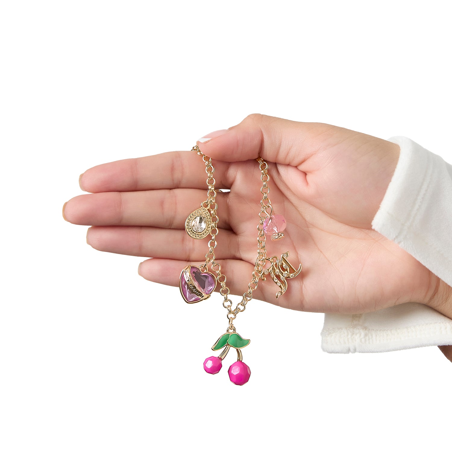 Juicy Couture Cherry Charm Necklace - 18 + 2''