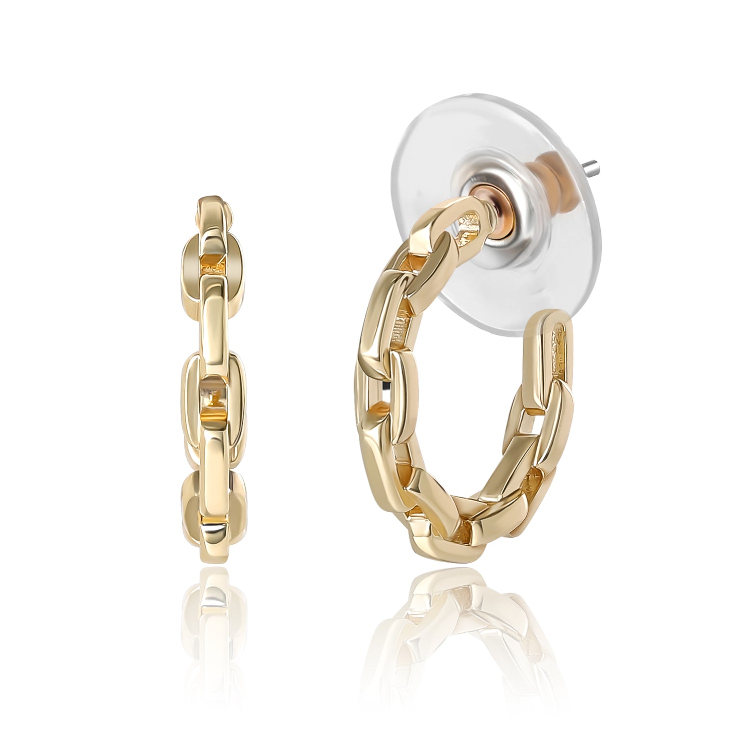 Jessica Simpson Gold-Tone Stud and Hoop Earring Set