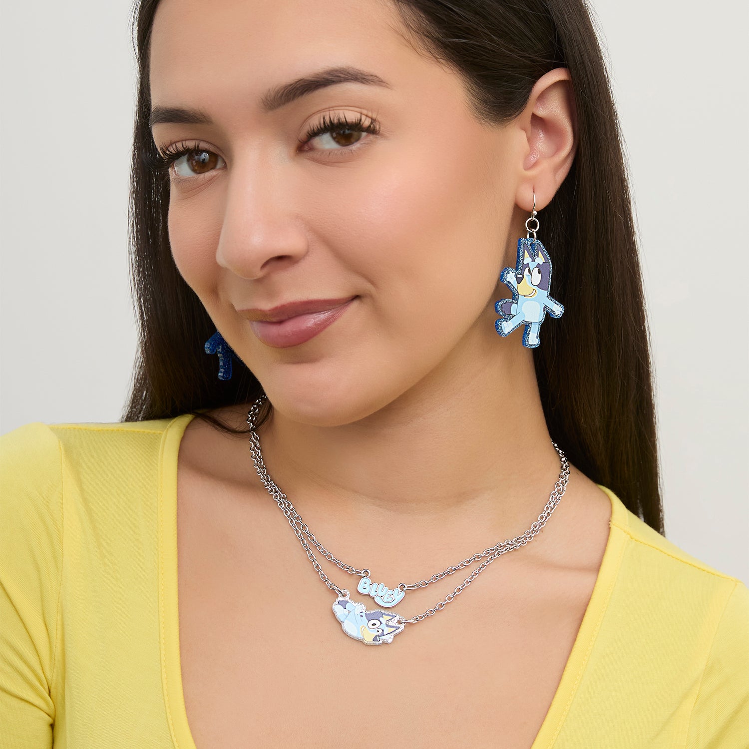 Bluey Drop Earrings with Character Silhouettes - Lightweight and Fun Jewelry