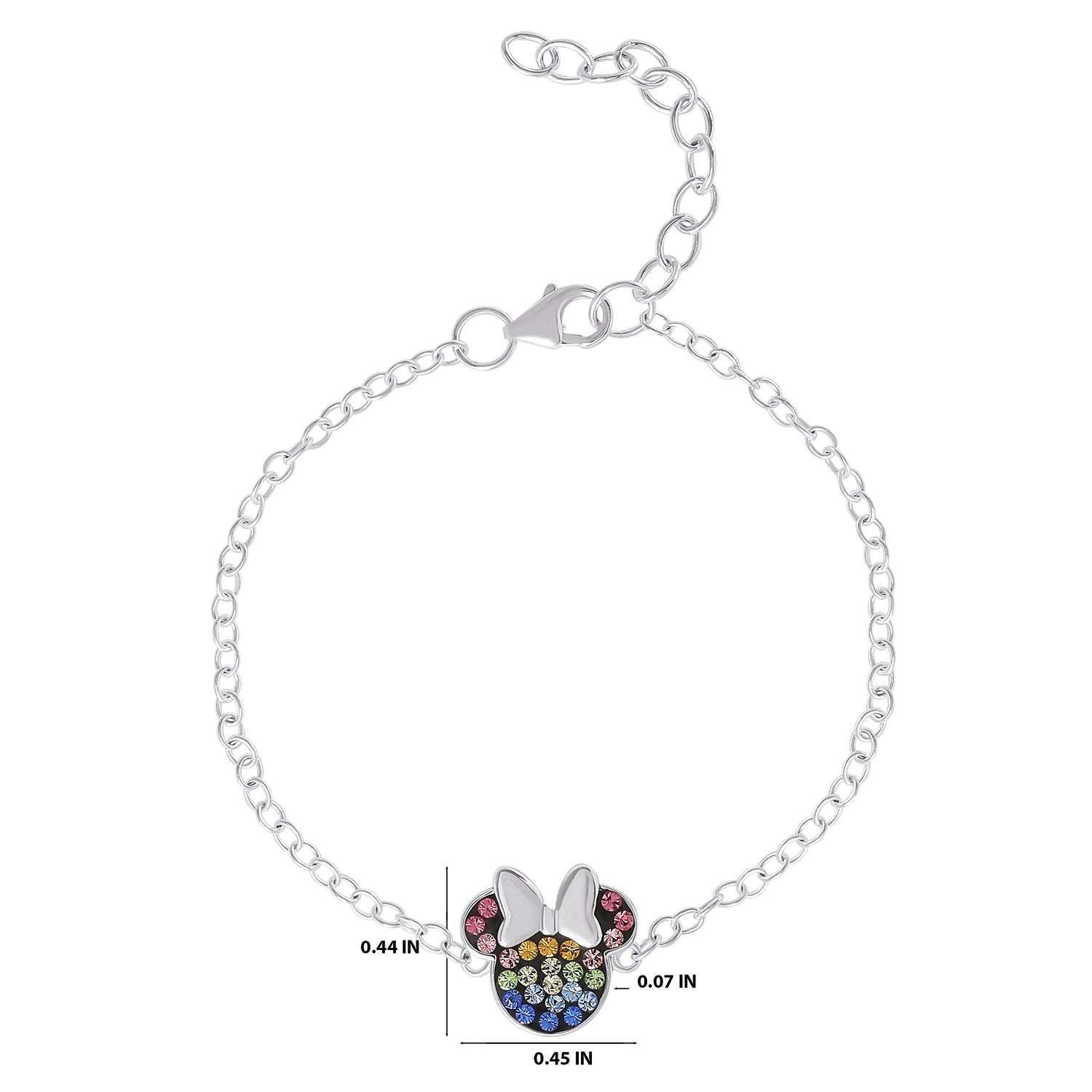 Disney 925 5.5+1.2" EXT. MINNIE MOUSE MULTI-CRYSTAL BRAC
