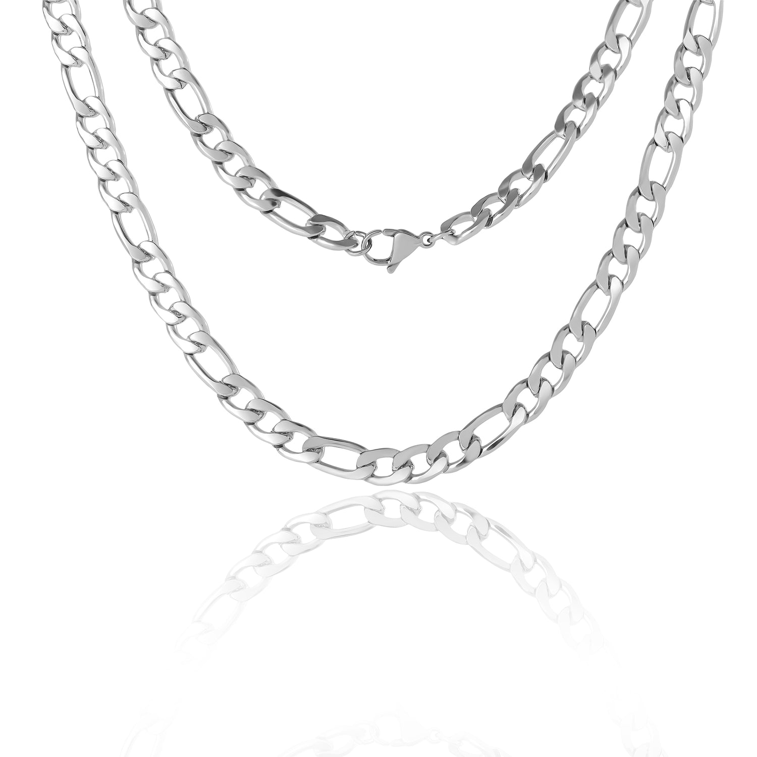 Lucky Brand Men’s Figaro Chain Necklace, Silver‑Tone 22'' Links