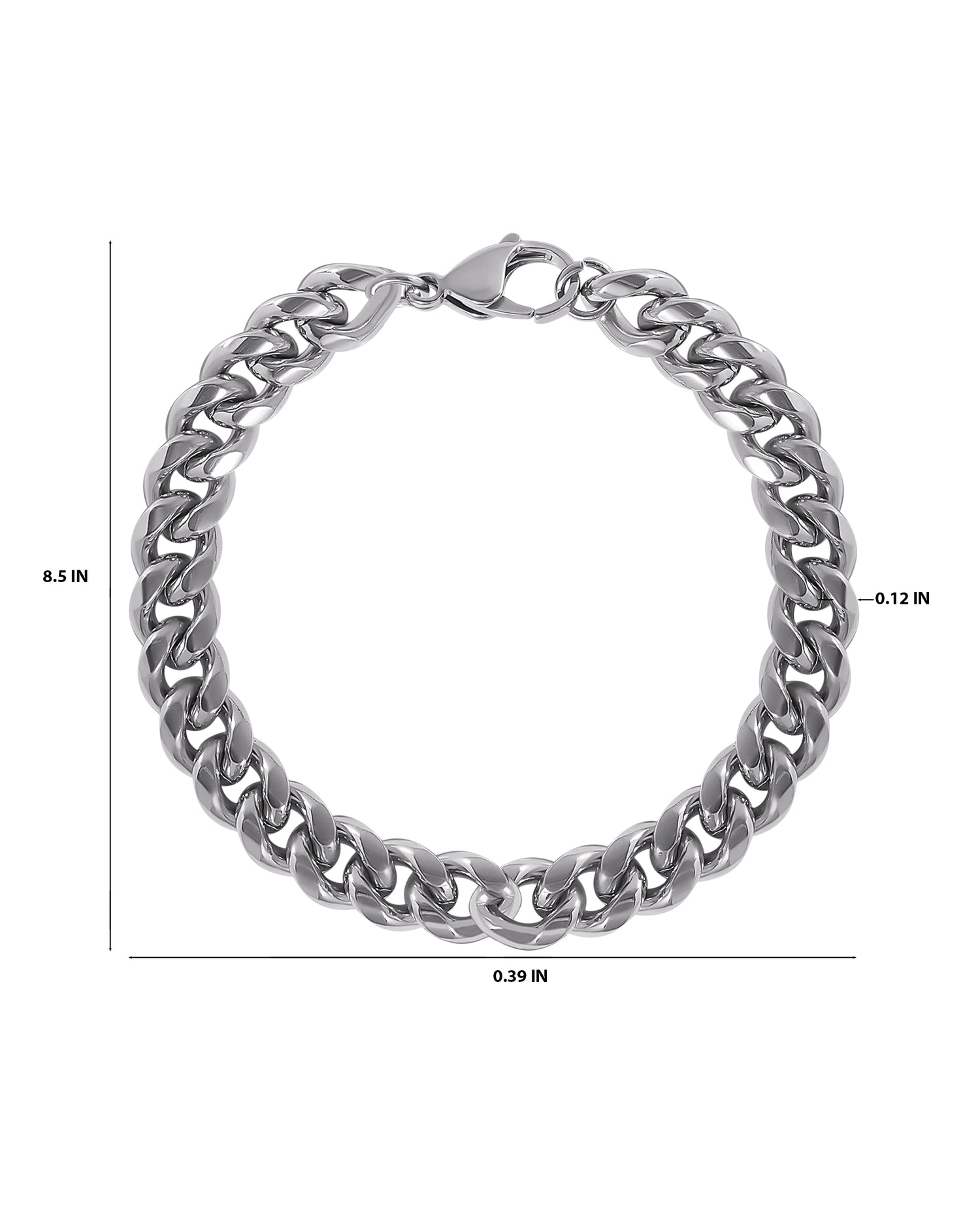 Lucky Brand Men's Silver-Tone Curb Chain Bracelet