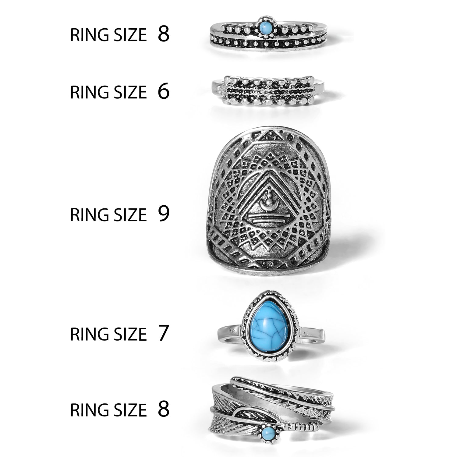 Jessica Simpson 5-Piece Mixed Gold-Tone Dainty Ring Set
