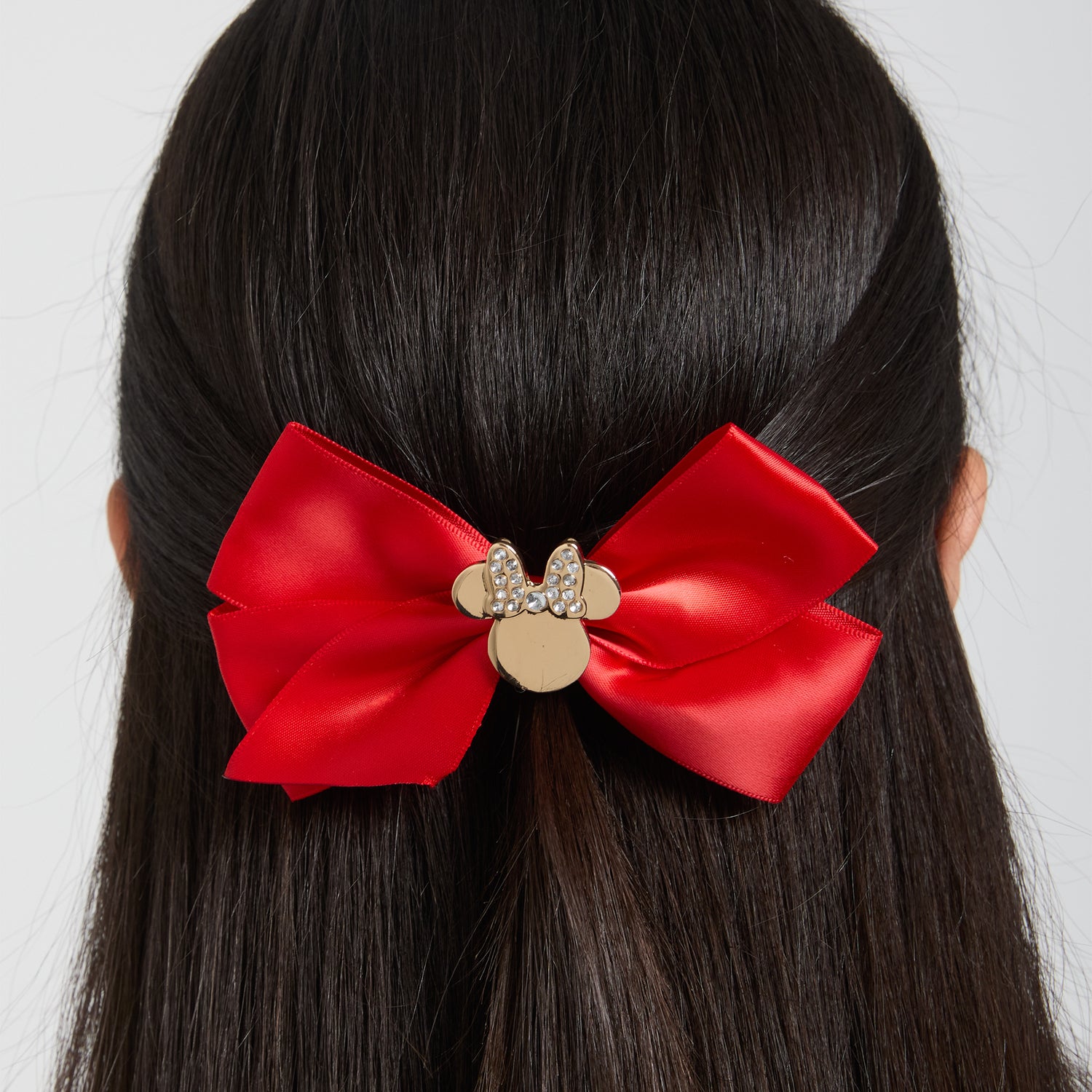 Minnie Mouse Bow for Hair 3-Piece Official License, Pink and Red Hair Bows