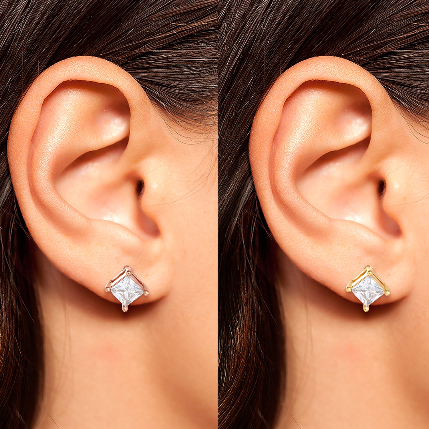 Jessica Simpson Square-Cut Crystal Stud Earrings Set