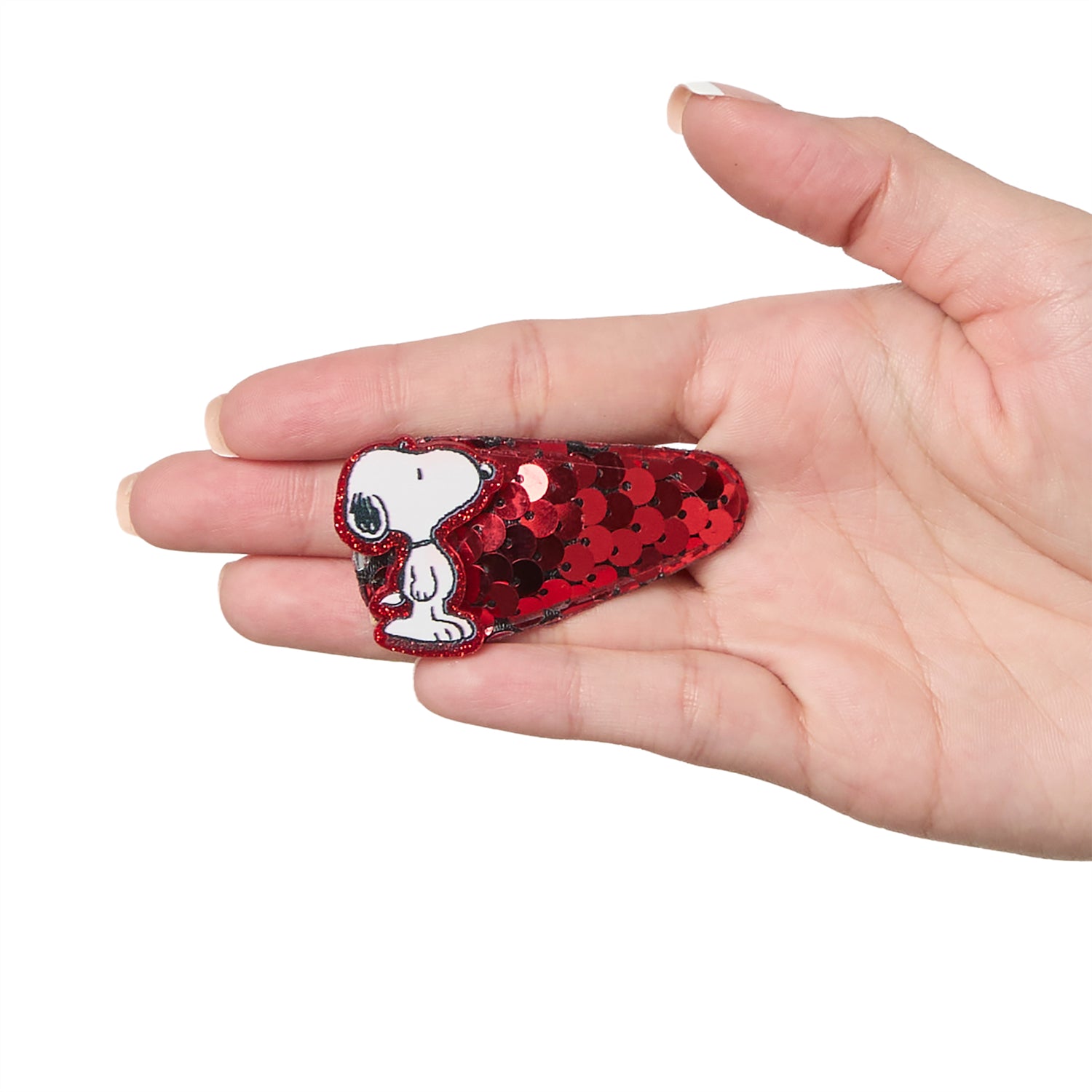 Peanuts Snoopy and Woodstock Sequin Snap Back Hair Clips 8-Piece Set Official License, Peanuts Gifts, Snoopy Things