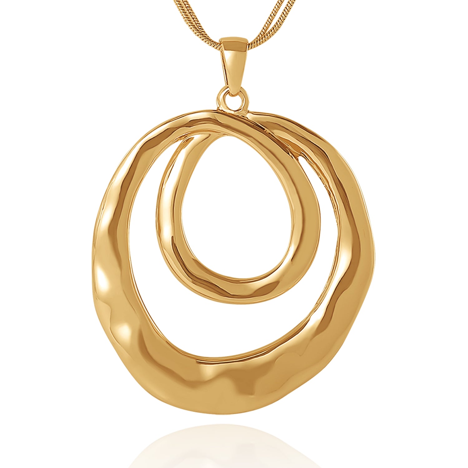 BCBG Layered Spiral Pendant Necklace