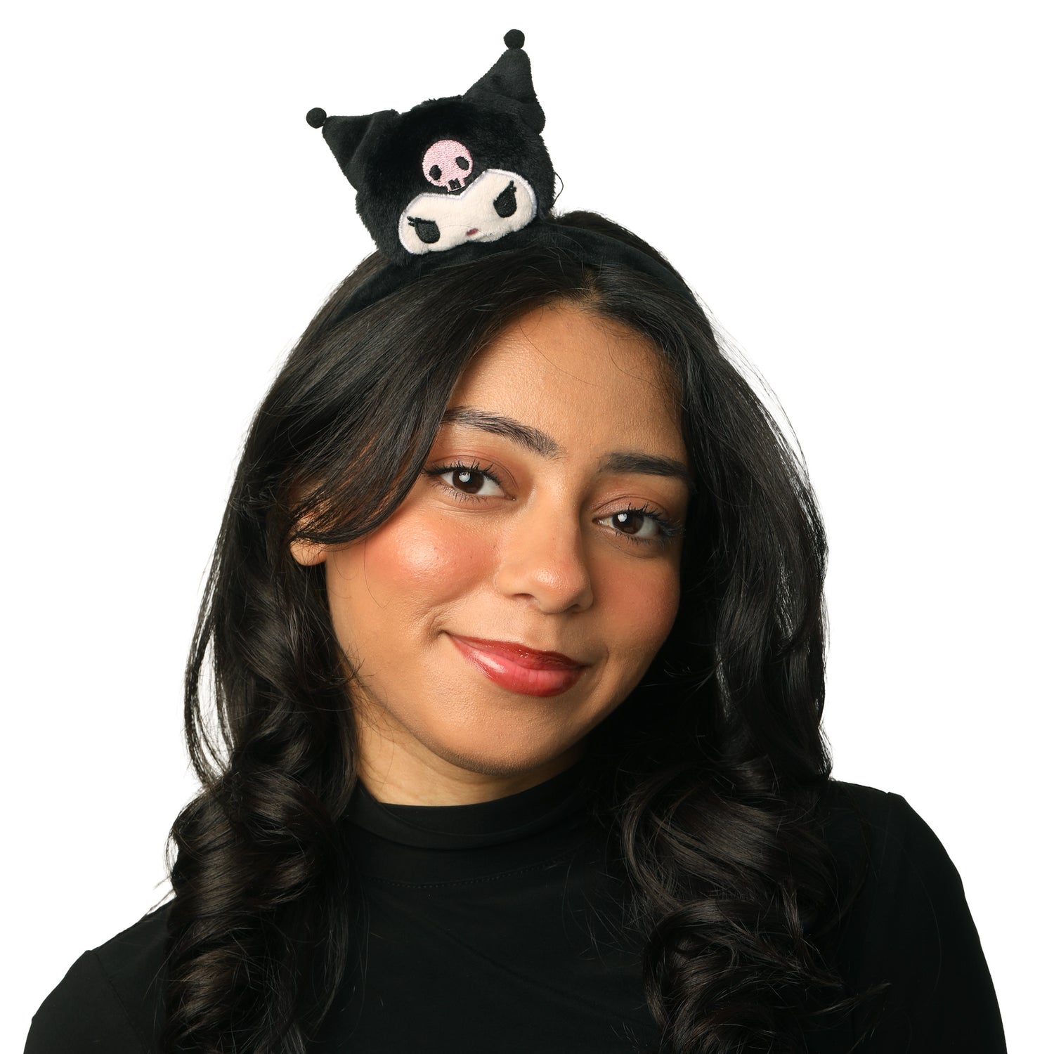 Kuromi Headband Black Plush, Sanrio Hair Accessories