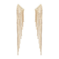 Jessica Simpson Gold Fringe Waterfall Earrings