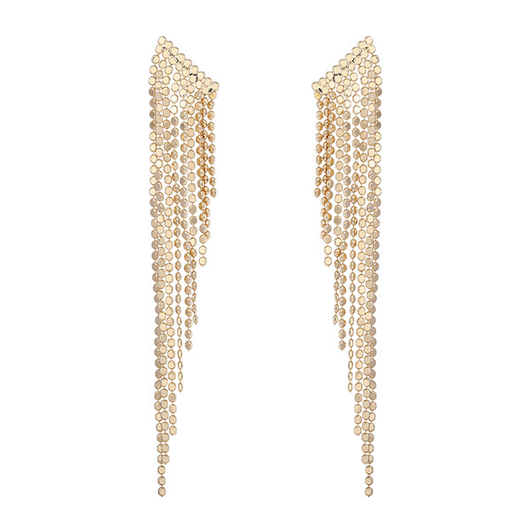 Jessica Simpson Gold Fringe Waterfall Earrings