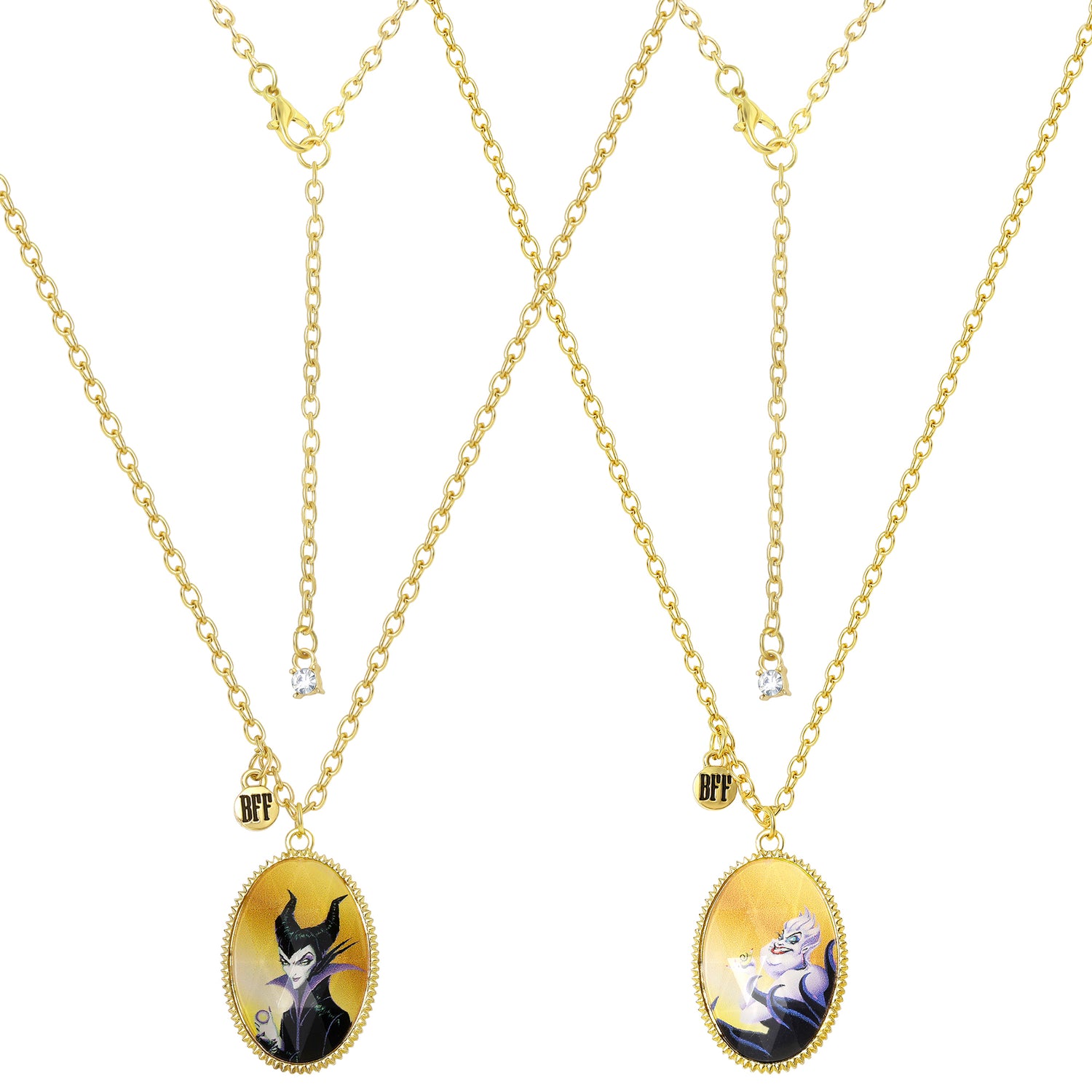 Disney Villains Maleficent and Ursula BFF Necklaces for 2 Official License