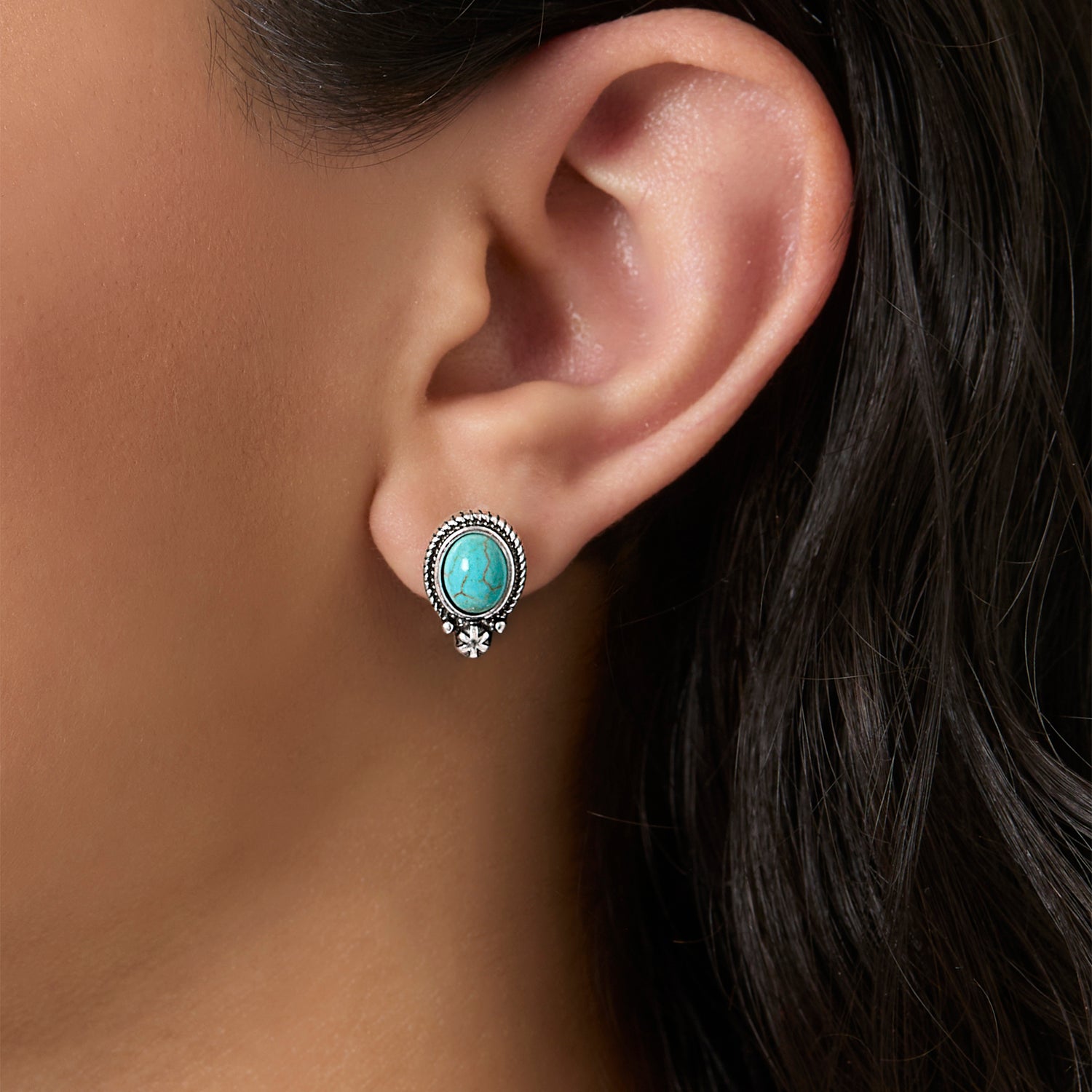 Jessica Simpson Turquoise Western Stud Earring Set - 5 Pairs