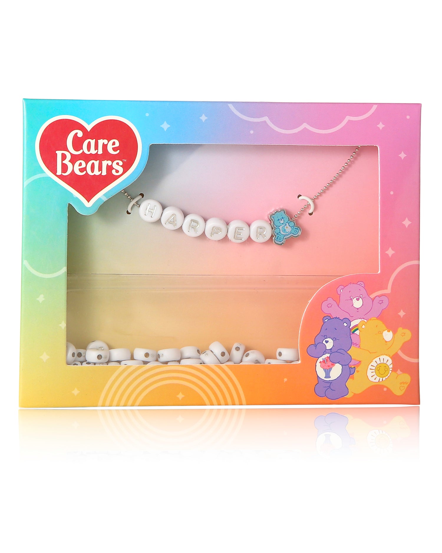 SALLY ROSE DIY Word Care Bears Necklace for Official License, 16" Necklace with Letter Beads for a Custom Necklace