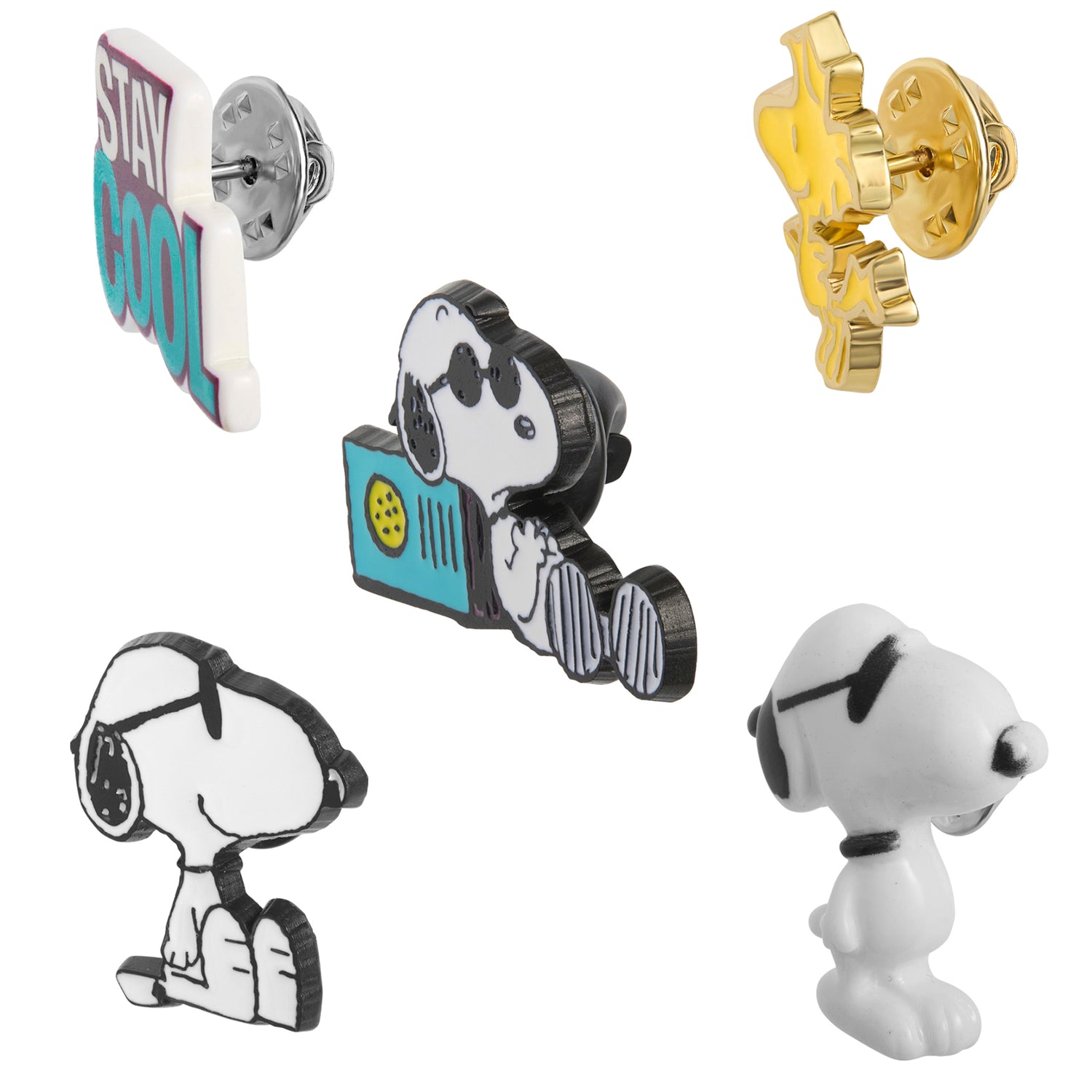 Peanuts Snoopy Enamel Pin Set 5-Piece Official License
