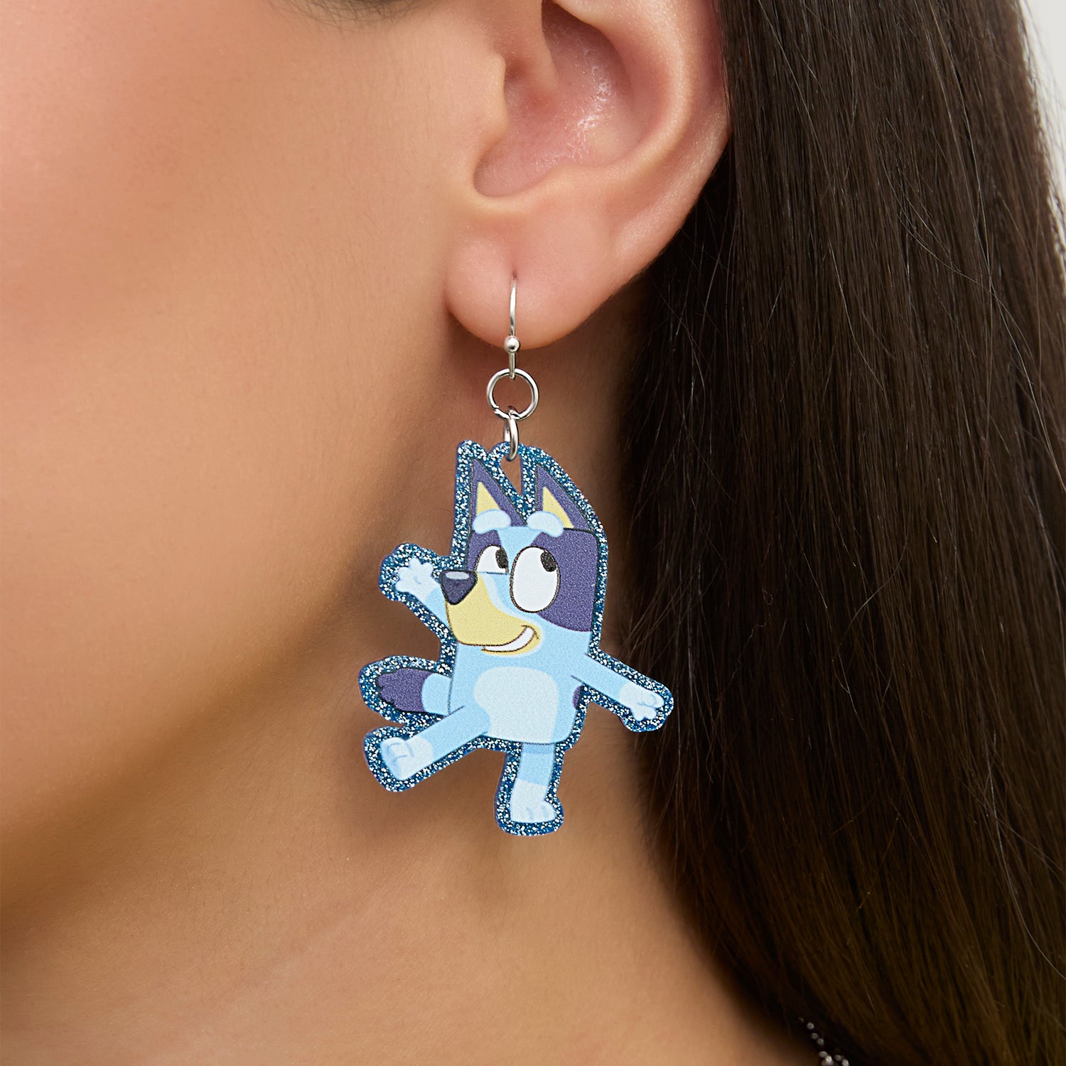 Bluey Drop Earrings with Character Silhouettes - Lightweight and Fun Jewelry