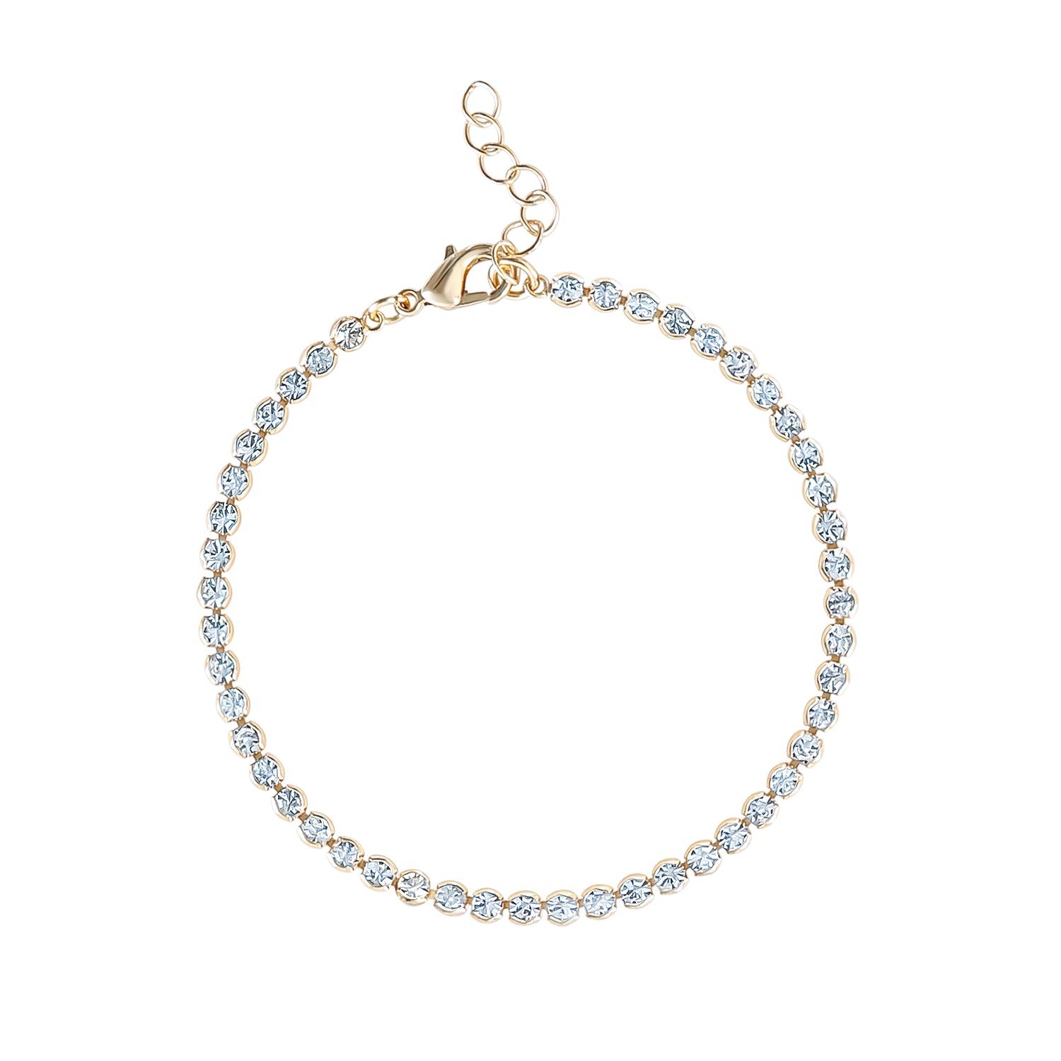 Jessica Simpson 3 Piece Bracelet Set with Light Blue Enamel