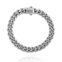 Lucky Brand Men's Silver-Tone Woven Chain Bracelet