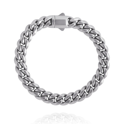 Lucky Brand Men's Silver-Tone Woven Chain Bracelet