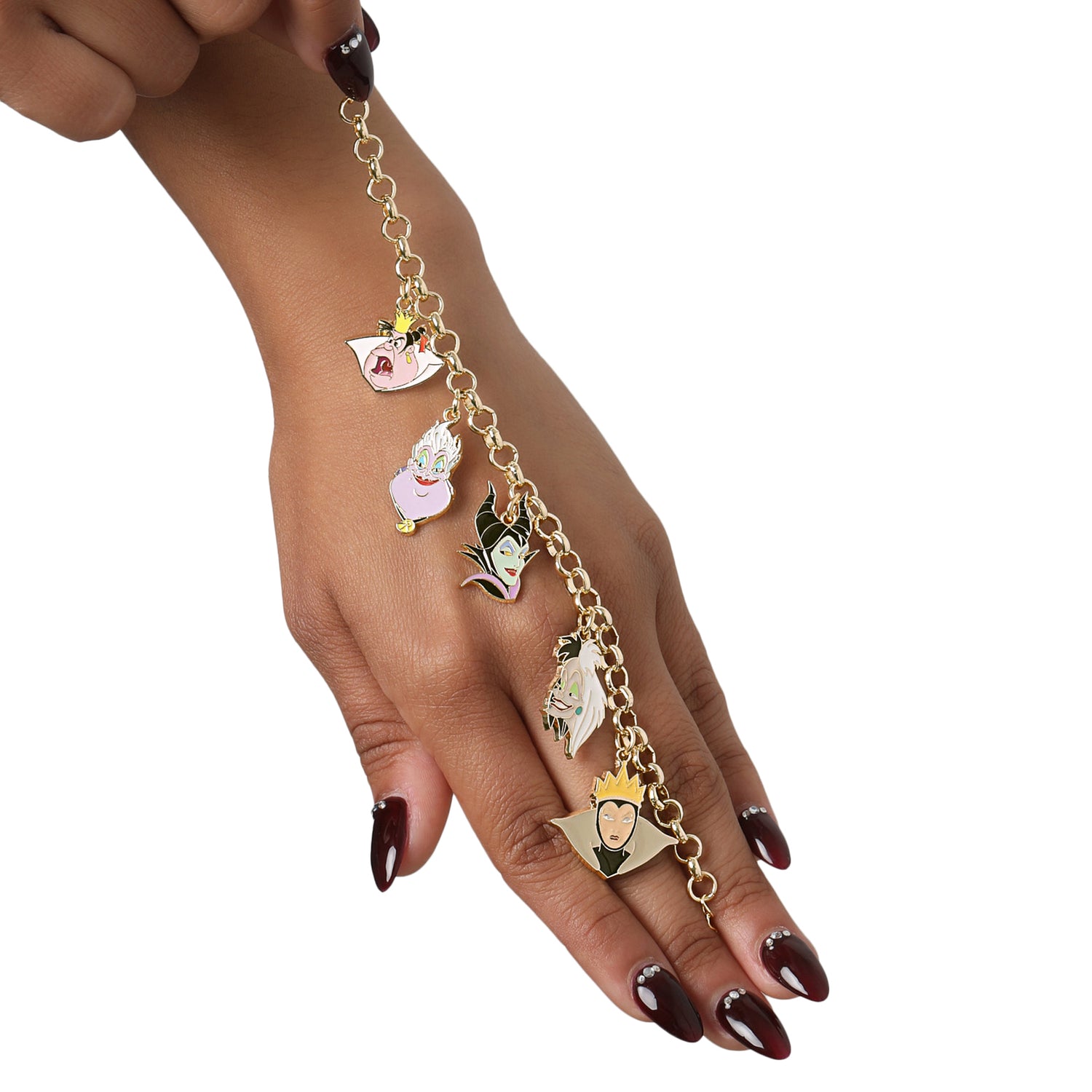 Disney Villains Charm Bracelet for Women Official License, 7.25"