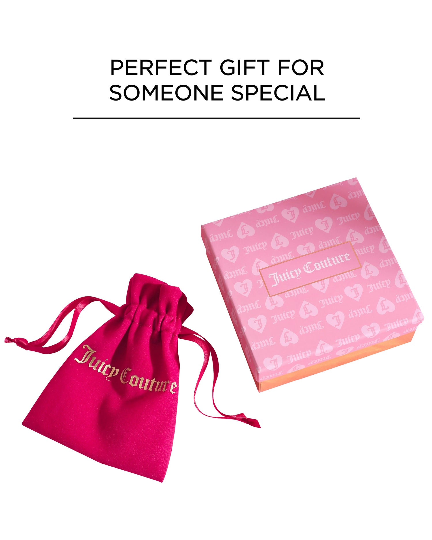 Juicy Couture Heart Bow Drop Bracelet, Gold‑Tone Pavé