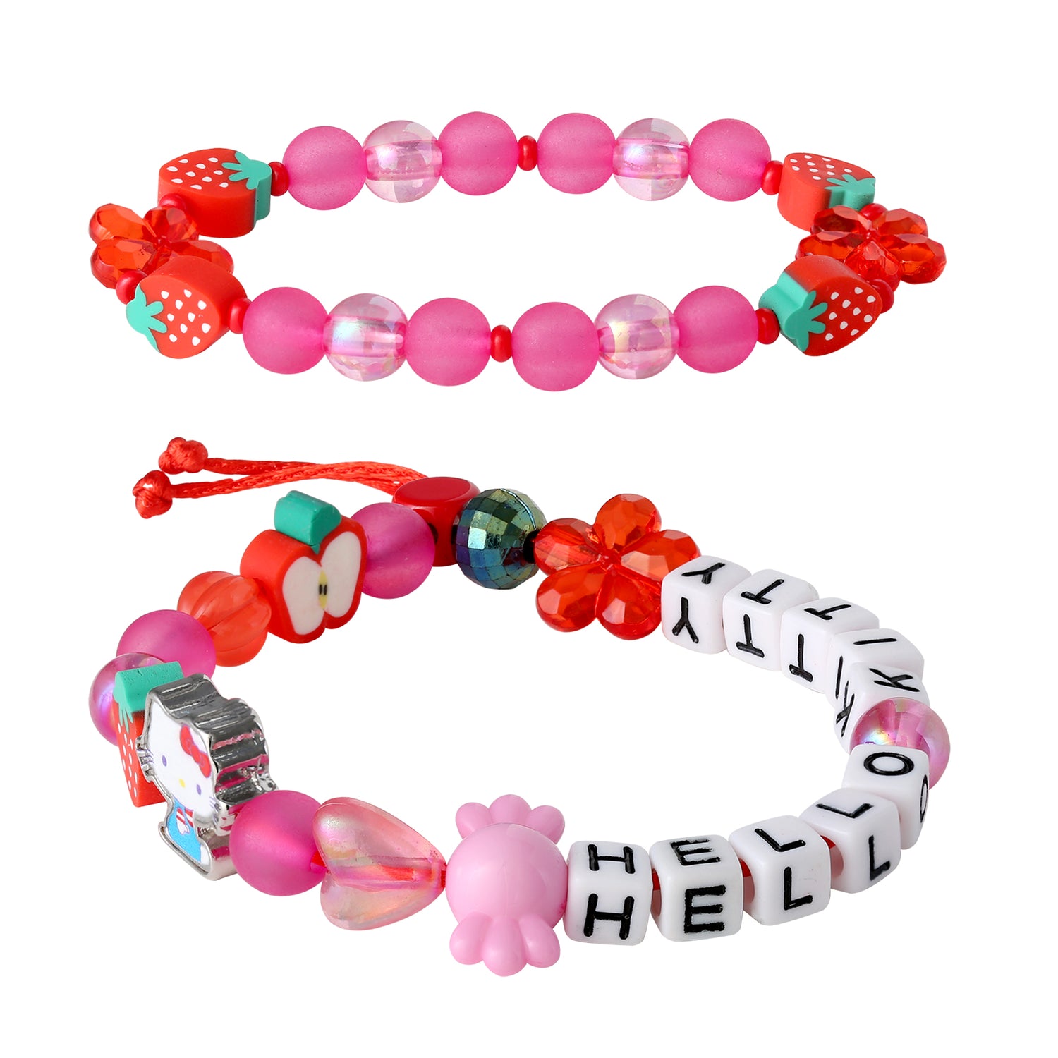 Sanrio Hello Kitty Bracelet Set for Girls 2-Piece Official License