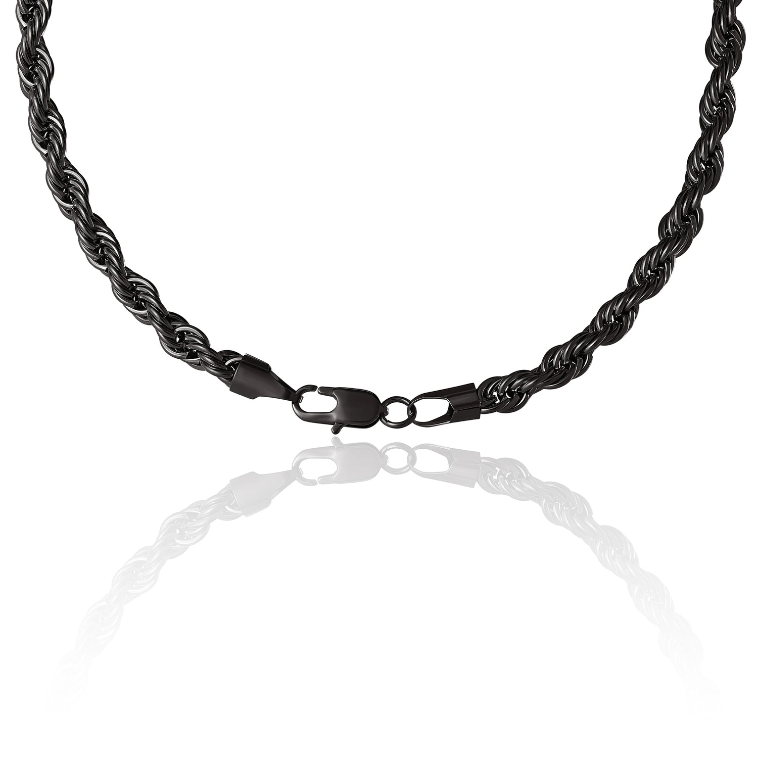 Lucky Brand Black Twisted Rope Chain Necklace - 24'' Chain