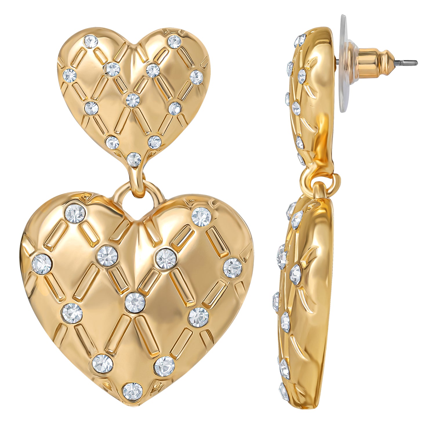 Juicy Couture Double Heart Drop Earrings
