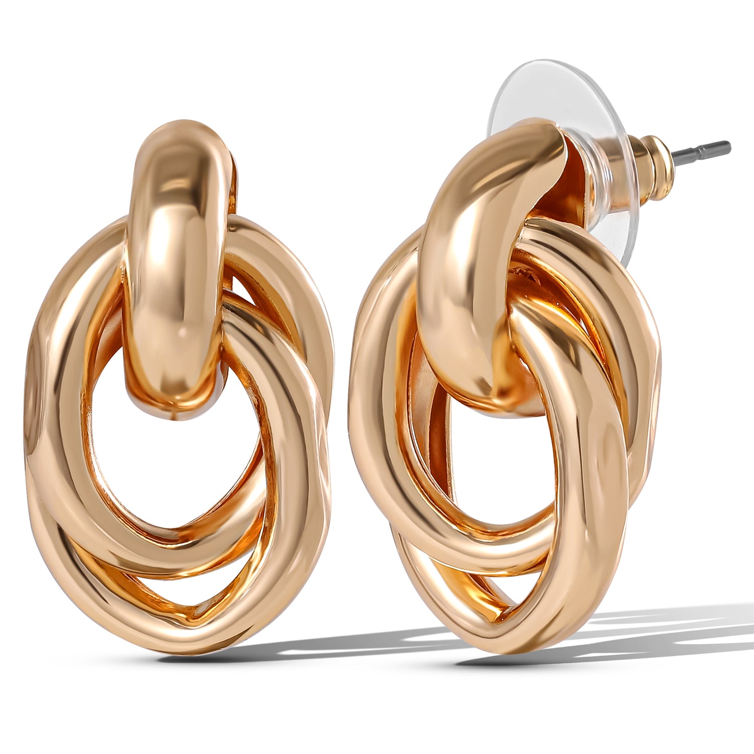 Jessica Simpson Heart Circle Stud Earring Set