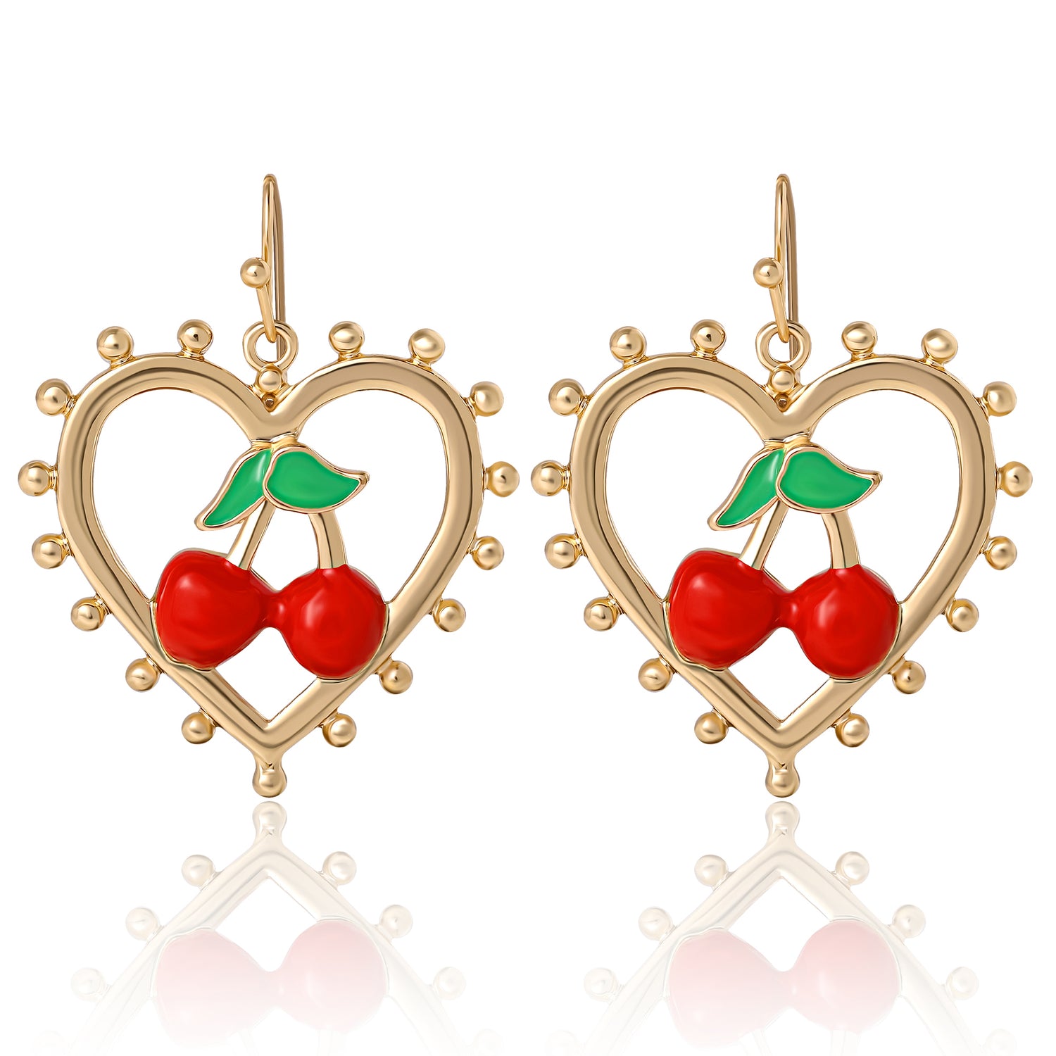 Juicy Couture Cherry Heart Drop Earrings